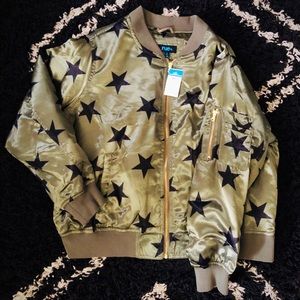 Rue21 Plus Size Satin Bomber Jacket